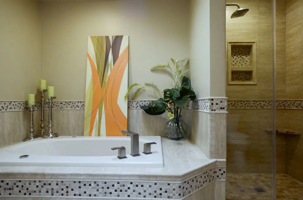 Warm Contemporary Master Bath - Ellicott City