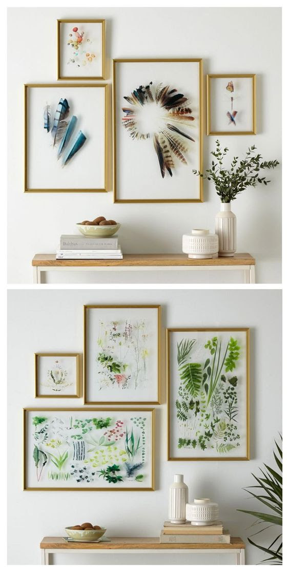 Frames are a great way to show off small and delicate items.