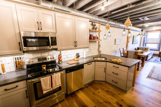 Industrial Kitchen and Great Room - Historic Ellicott City