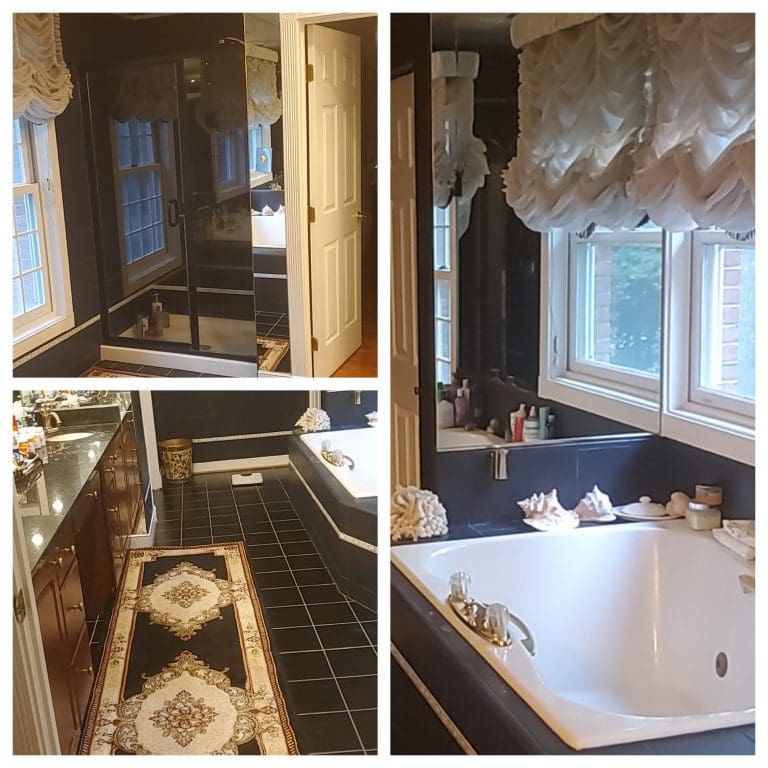 See how this dark bathroom was transformed…